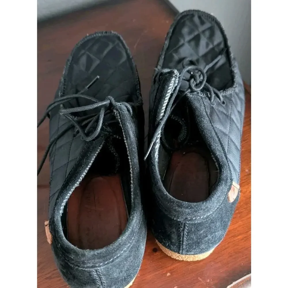 Clarks Shacre II Step Moccasin Boots Men 12 Black Textile 26162714 Shoes Lace Up